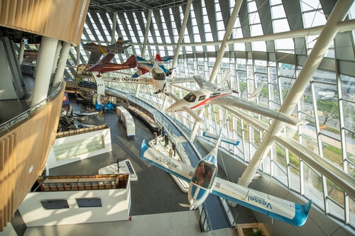 국립항공박물관에 전시된 비행기들[국립항공박물관 제공]